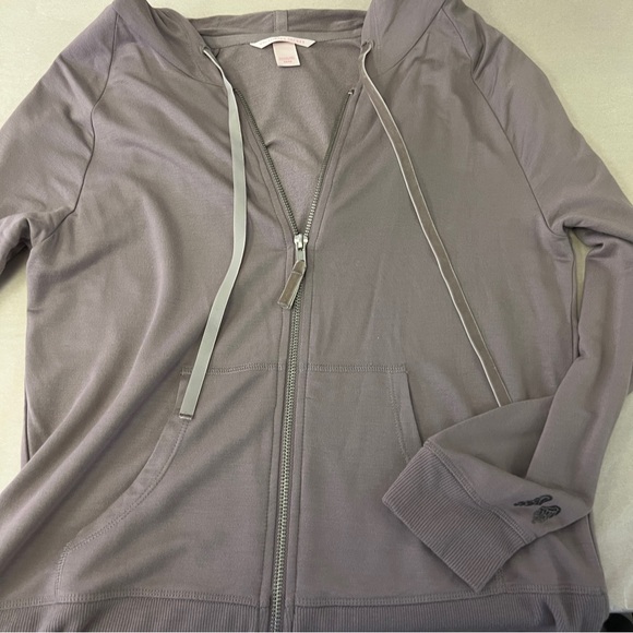 Victorias Secret Rhinestone Wing Backed Super Soft Purple Hoodie y2k Style - Picture 9 of 12